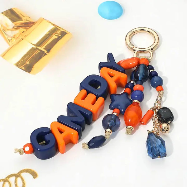Gameday Star Beads Beaded Drop Keychain Bag Charm