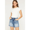 Mica Super High Raw Hem Mid Length Shorts - Blush & Cactus