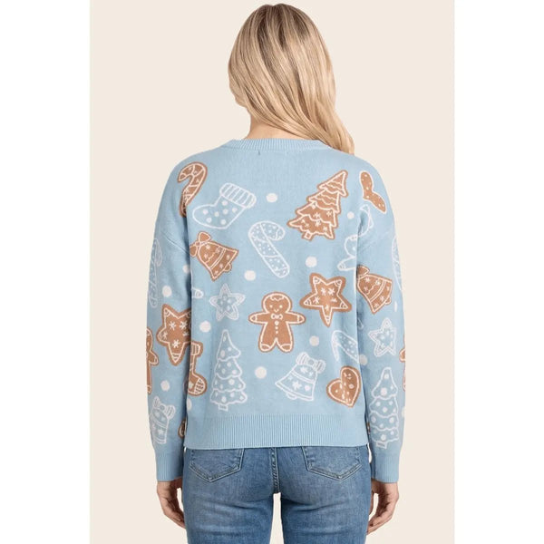 Christmas Ginger Bread Sweater - Blush & Cactus
