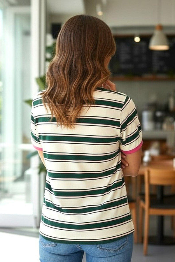 Petal & Pine Striped Top - Blush & Cactus