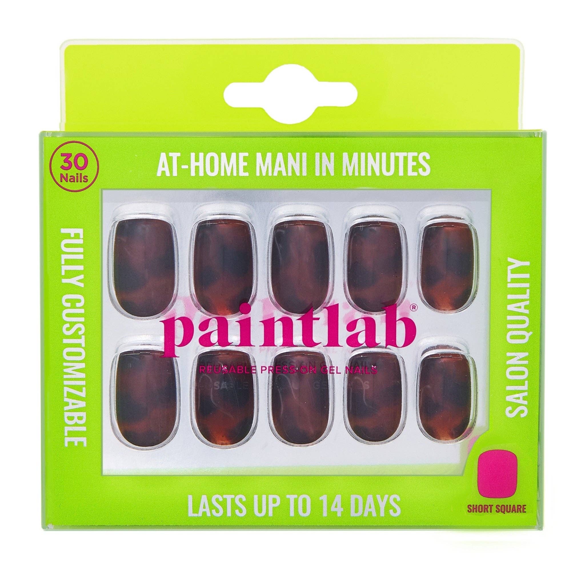 PaintLab Feline Fine Press On Nails - Blush & Cactus