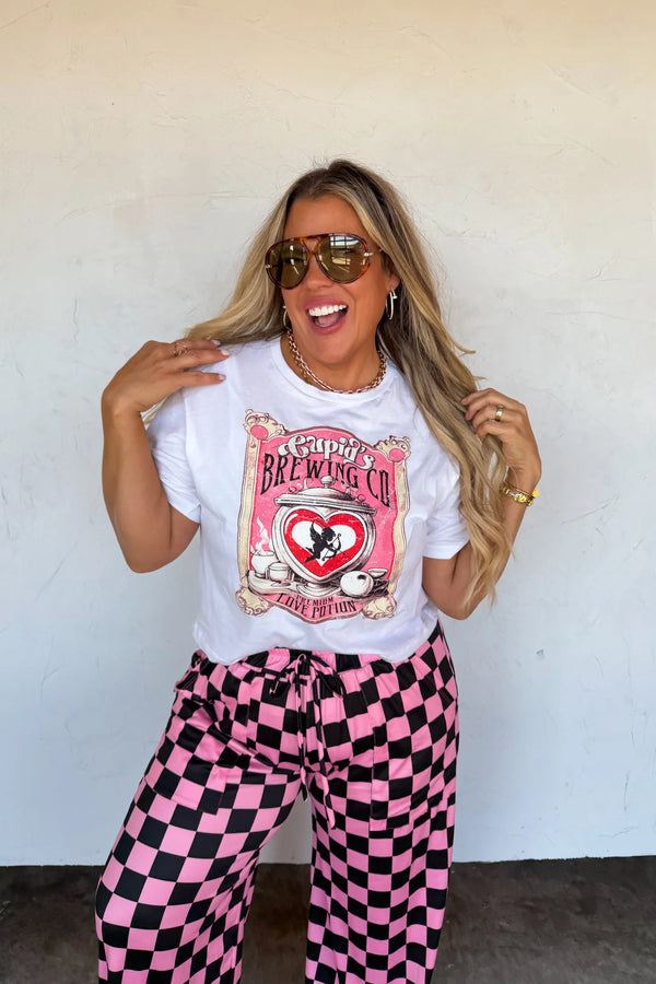 **PREORDER** Love Potion Graphic Tee - Blush & Cactus