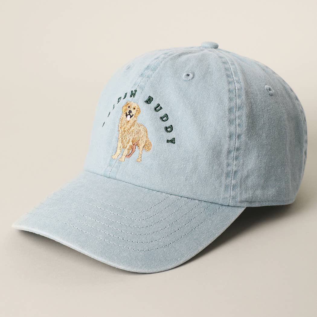 GOLDEN BUDDY Dog Embroidered Cotton Baseball Cap