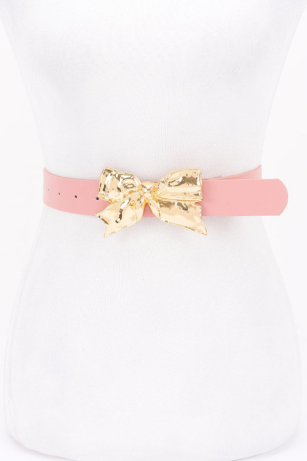 Metal Ribbon Buckle Belt