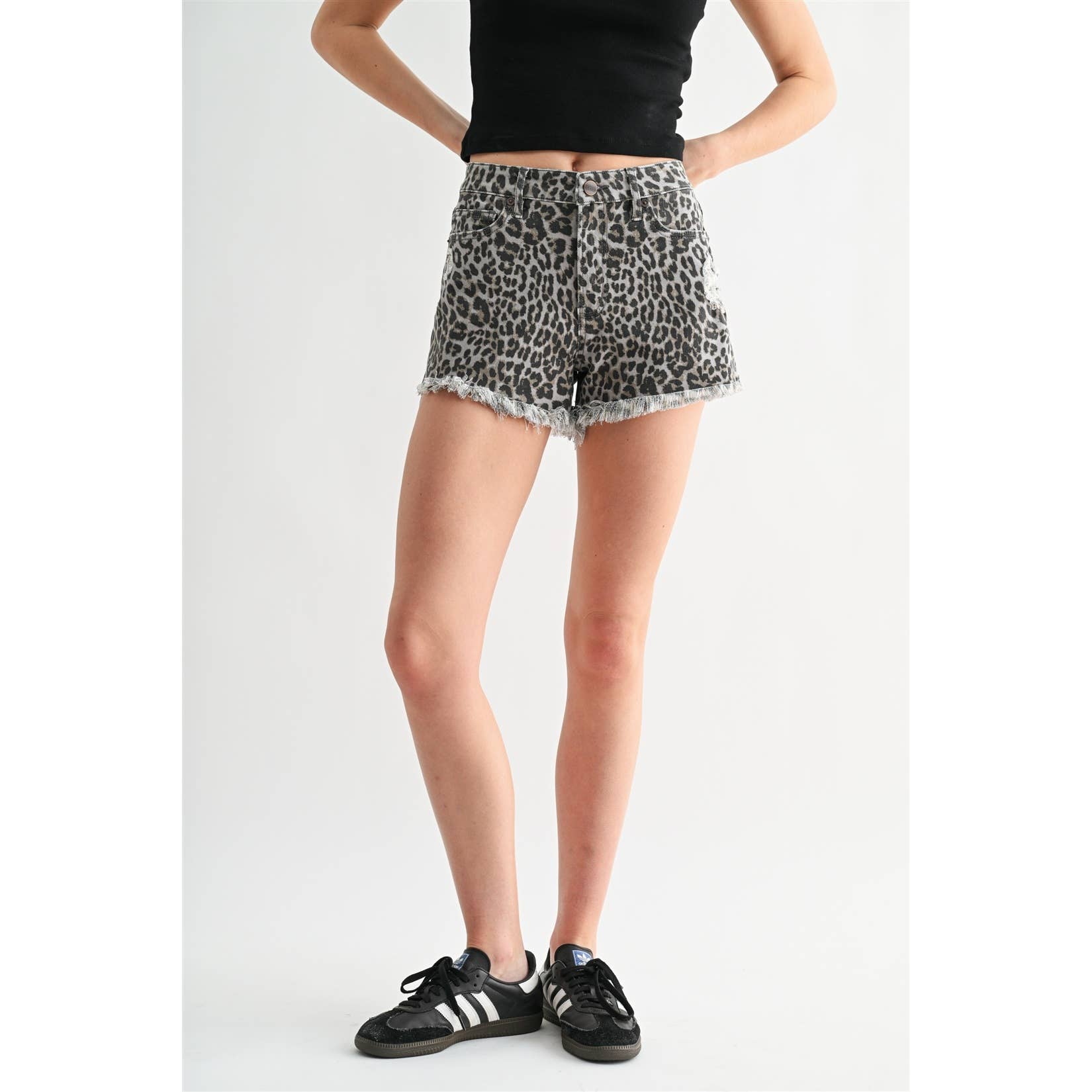 MICA HIGH RISE LEOPARD SHORTS - Blush & Cactus