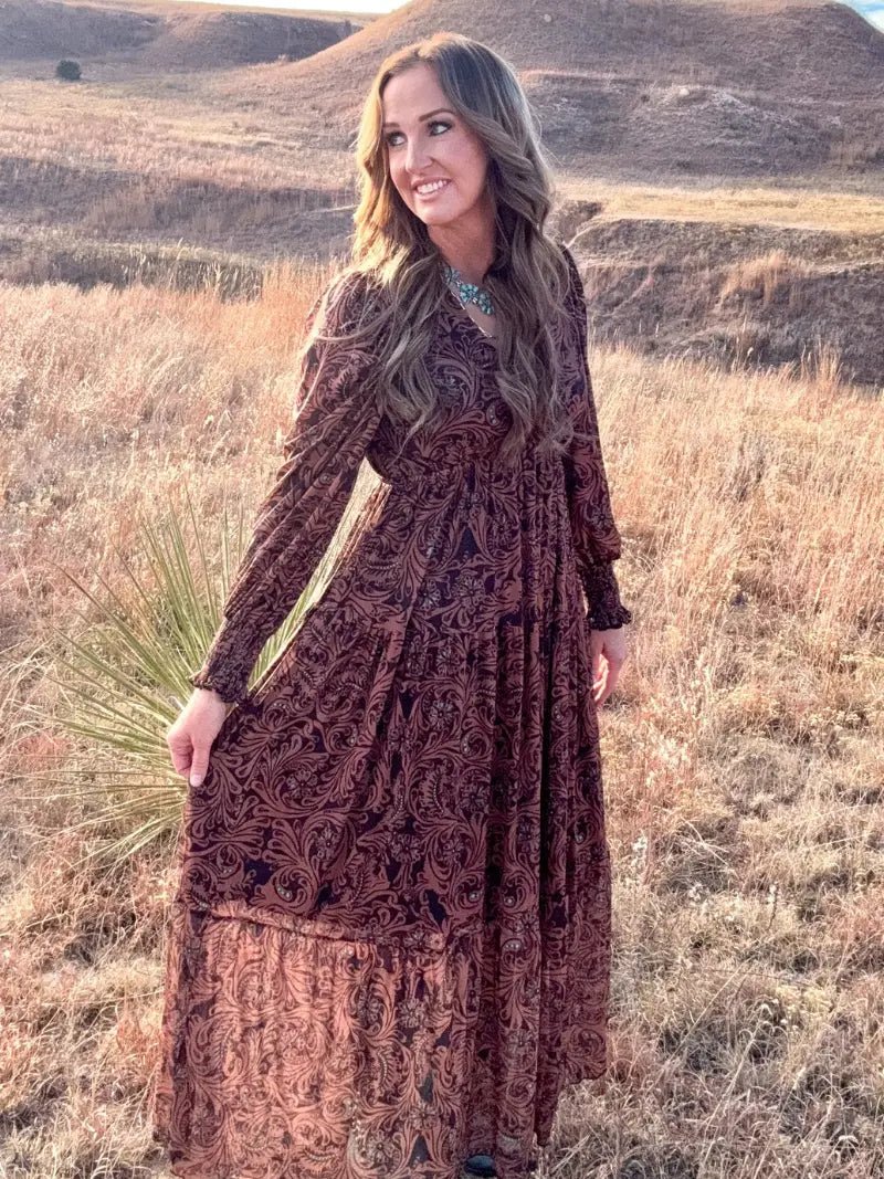 Western Dreams Dress - Blush & Cactus