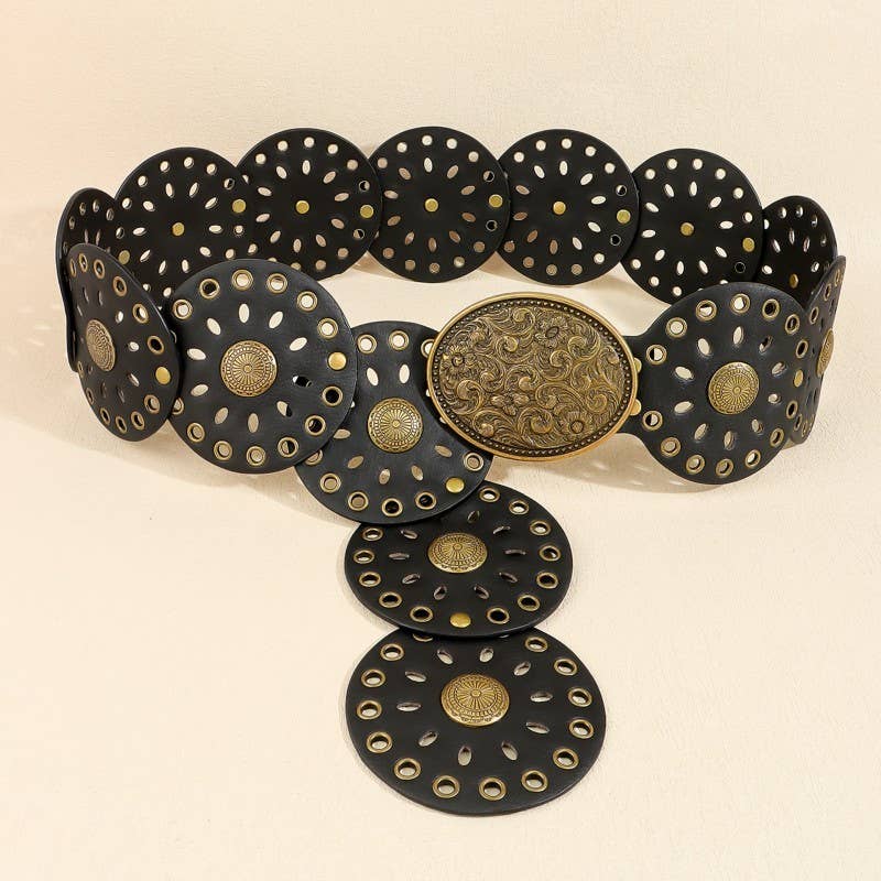 Western Studded Oval Disc