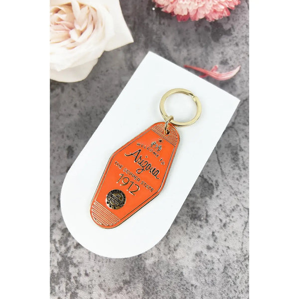 Home Sweet Home Print Retro Enamel Keychain
