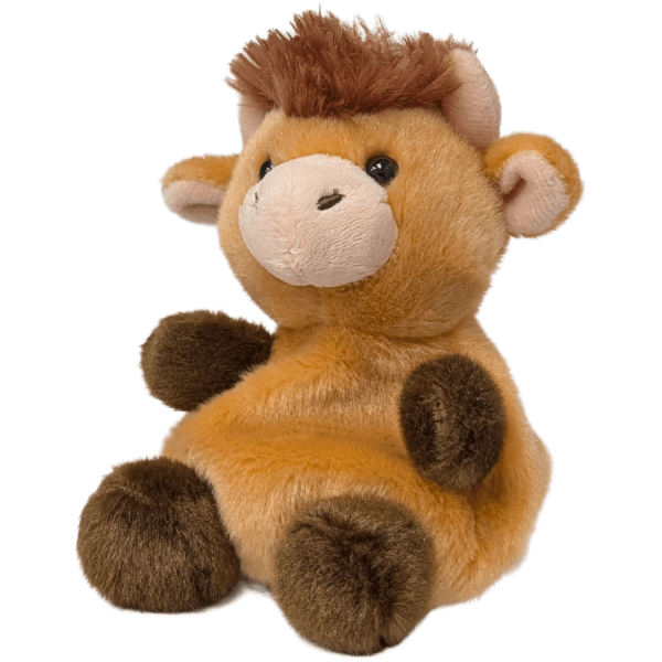 Canned Highland Cow | Stuffed Farm Animal Plush w/Jokes - Blush & Cactus