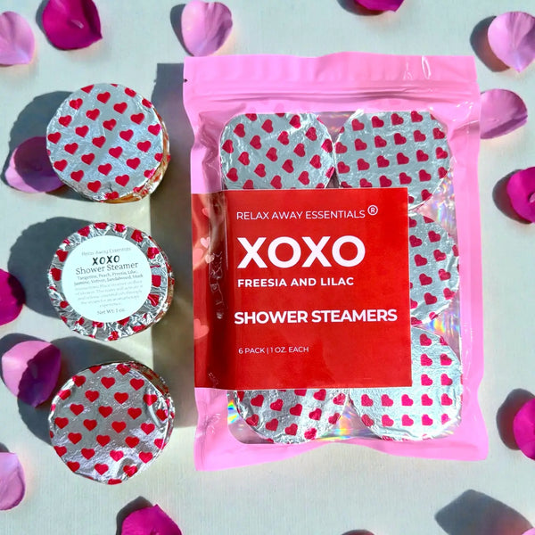 Xoxo Shower Steamers 6 Pack - Made in USA - Blush & Cactus