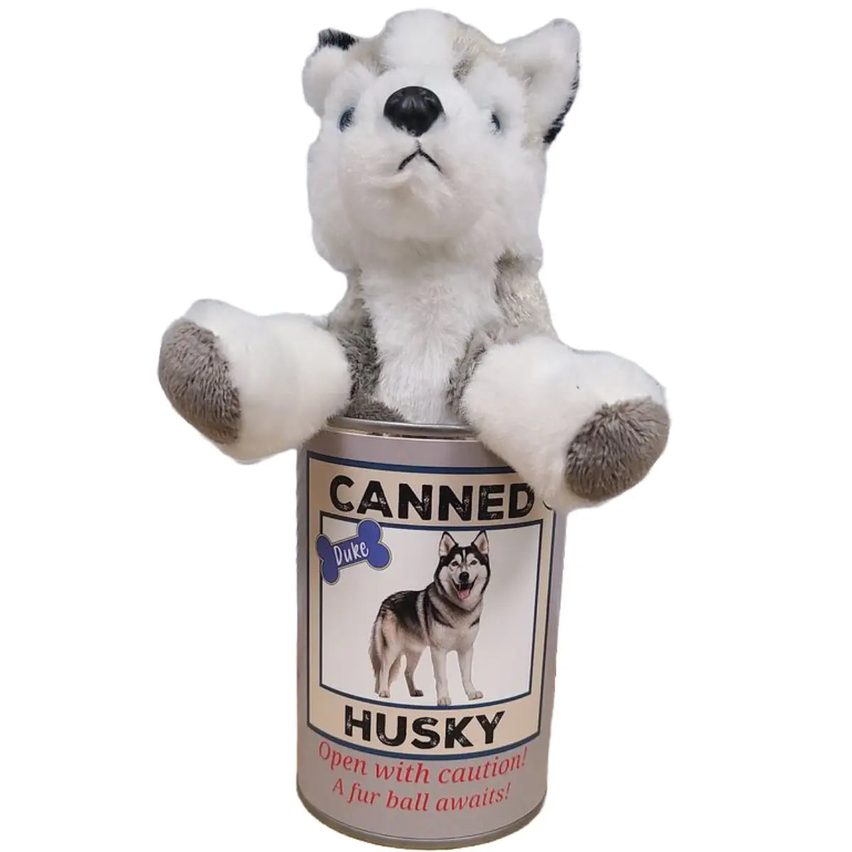 Canned Husky | Stuffed Animal Dog Plush W/Jokes Unique Gift