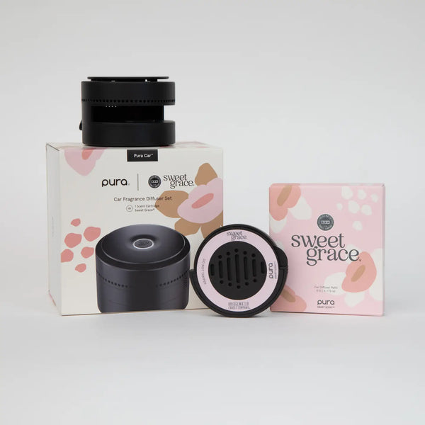 Bridgewater + Pura Car Diffuser Set with Sweet Grace - Blush & Cactus