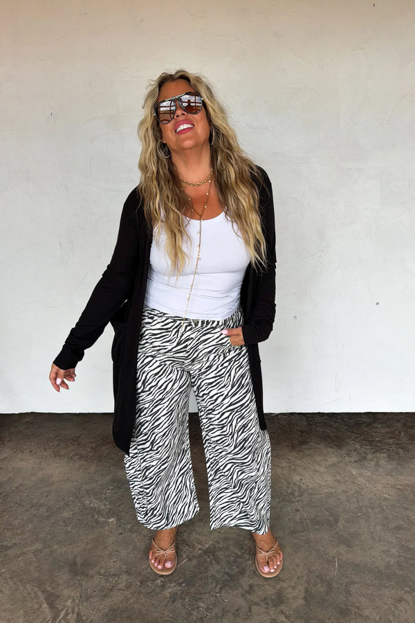 ***PREORDER*** ZEBRA BEX BARREL JEANS - Blush & Cactus