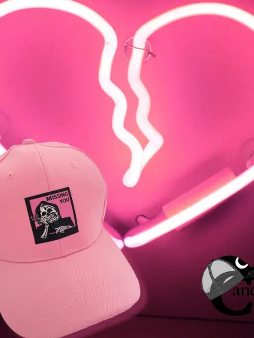 Skeleton Pink Baseball Hat - Blush & Cactus