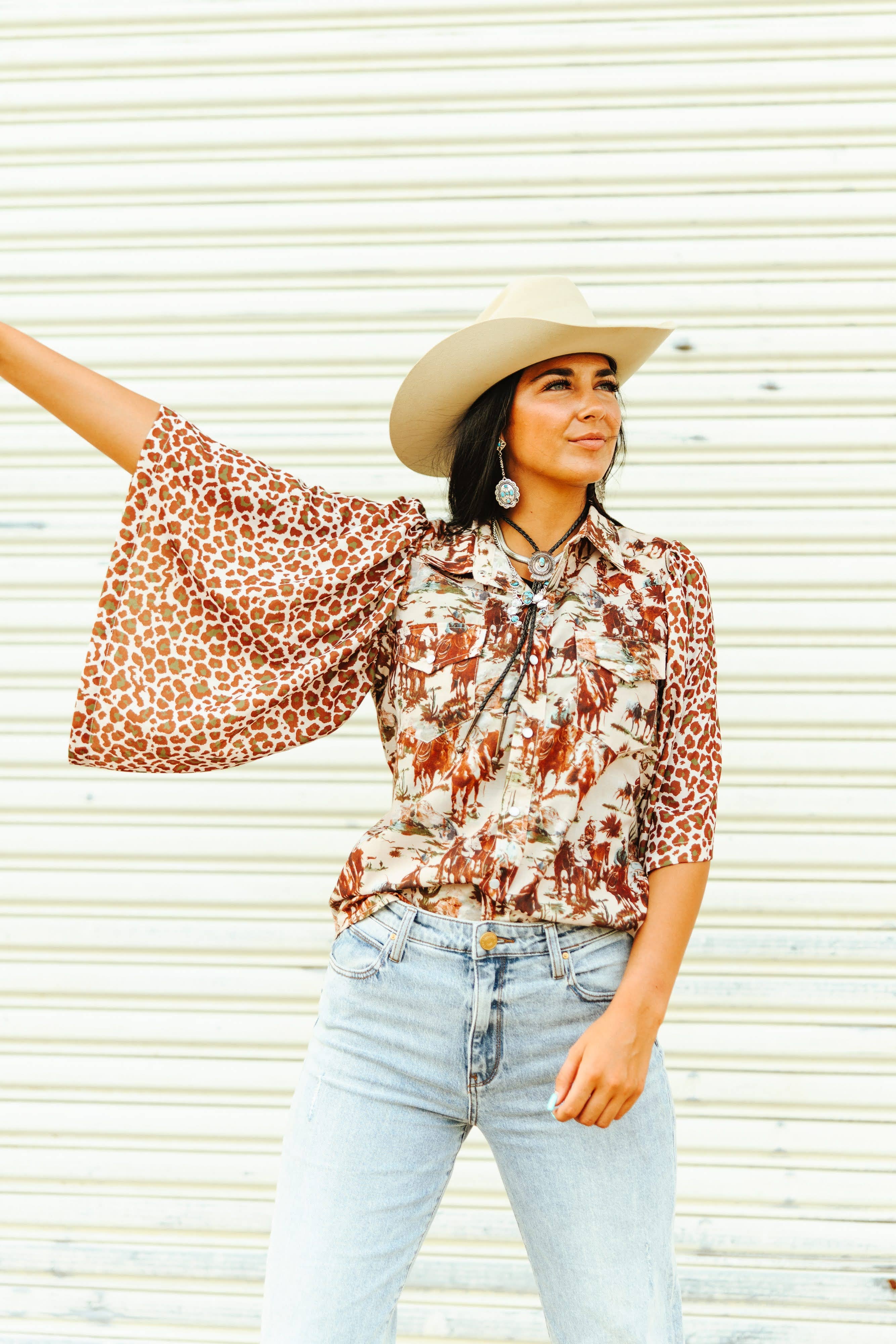 Cowboy Cheetah Top