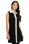 Black and White Collared Dress