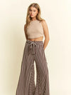 Trendy Stripe Wide Leg Pants