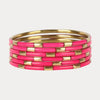 BuDhaGirl Veda Bangles - Set of 6 - Blush & Cactus