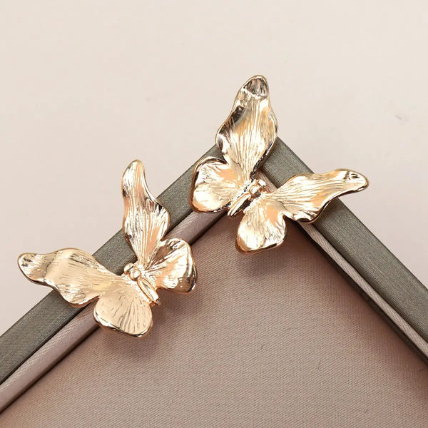 Textured Butterfly Stud Earrings