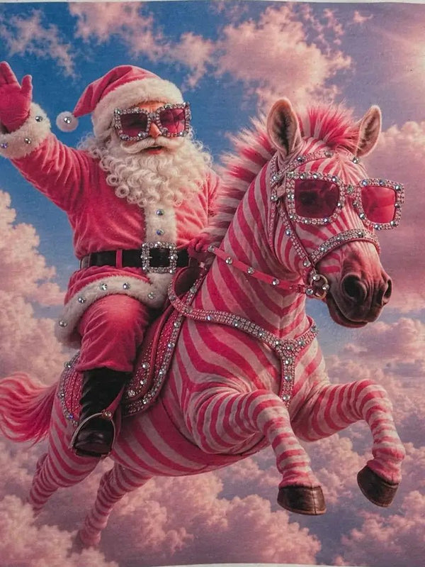 Santa Pink Zebra - Blush & Cactus