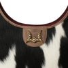 Myra Medium Purse - Black & White Cowhide