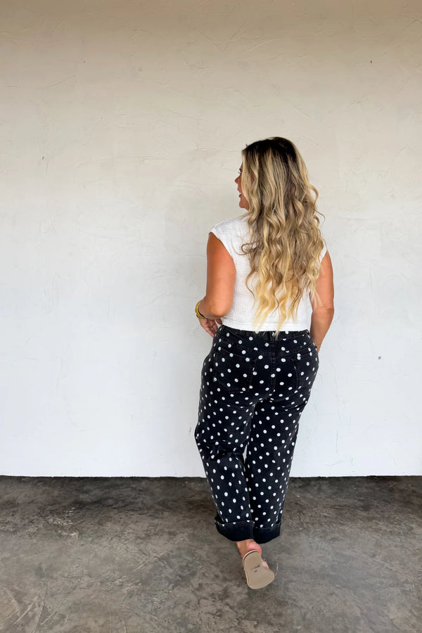 Hocus Pocus Dot Jeans - Blush & Cactus
