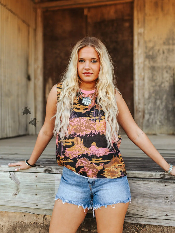 Tizzy Tank *Desert - Blush & Cactus
