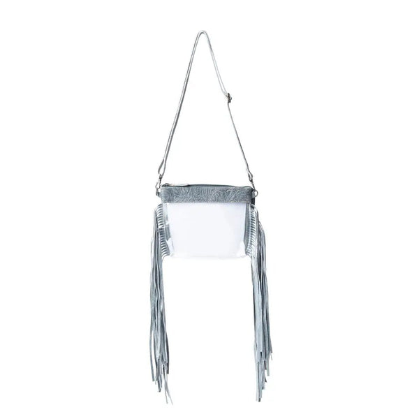 Myra Frontier Trail Clear Fringe Bag in Cactus Moss