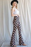 Jade By Jane Black and Mocha Checkered Pants
