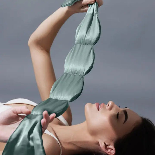 NOdppod Silk Weighted Sleep Mask - Willow - Eye Mask - Blush & Cactus