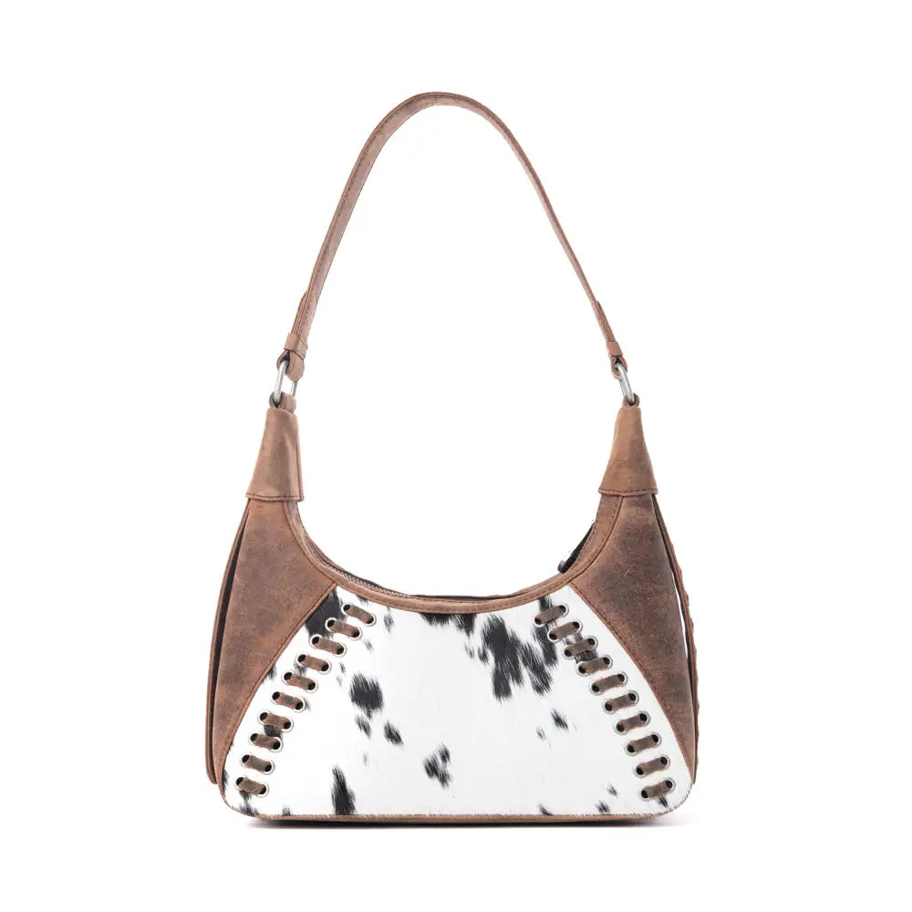 Myra Redrock Vale Embossed Leather Bag in Tobacco