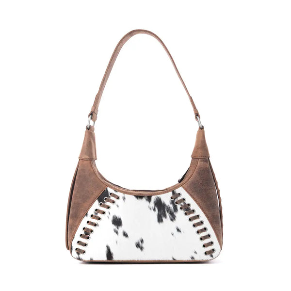 Myra Redrock Vale Embossed Leather Bag in Tobacco