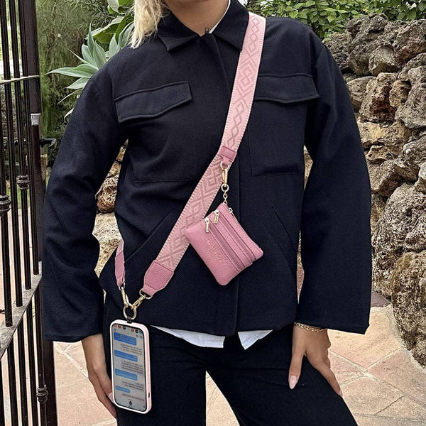 Clip & Go Strap w/Zippered Pouch Classic - Blush & Cactus