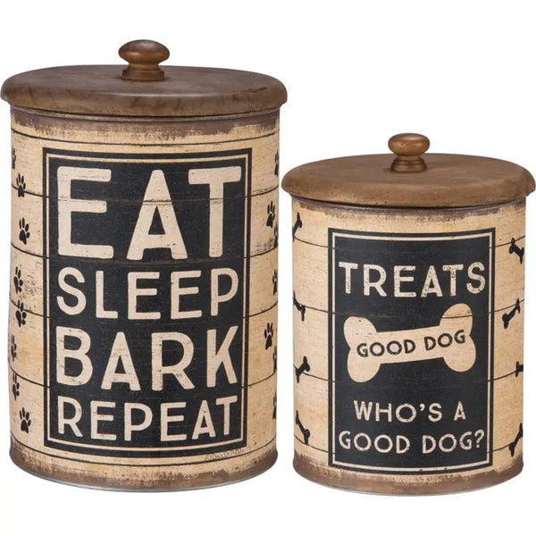 Treats Good Dog Good Dog? Canister Set - Blush & Cactus