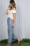 Self Fray Tencel Chambray Palazzo Pants