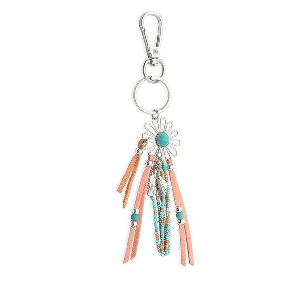 Queen Wildflower Key Fob - Blush & Cactus