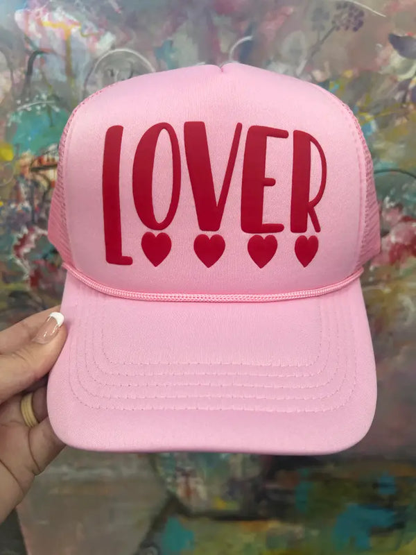 Heart Lover Pink Trucker Hat