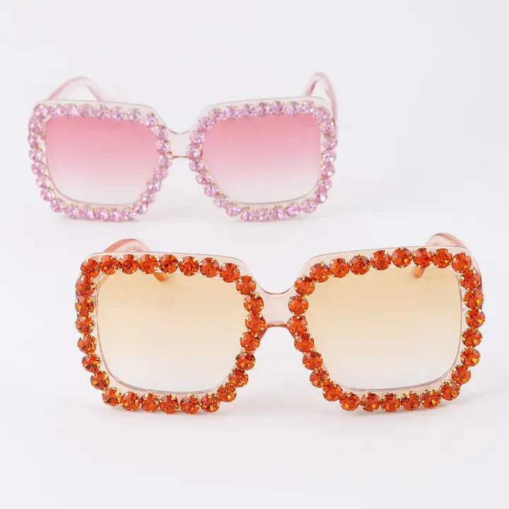 Rhinestone Box Sunglasses