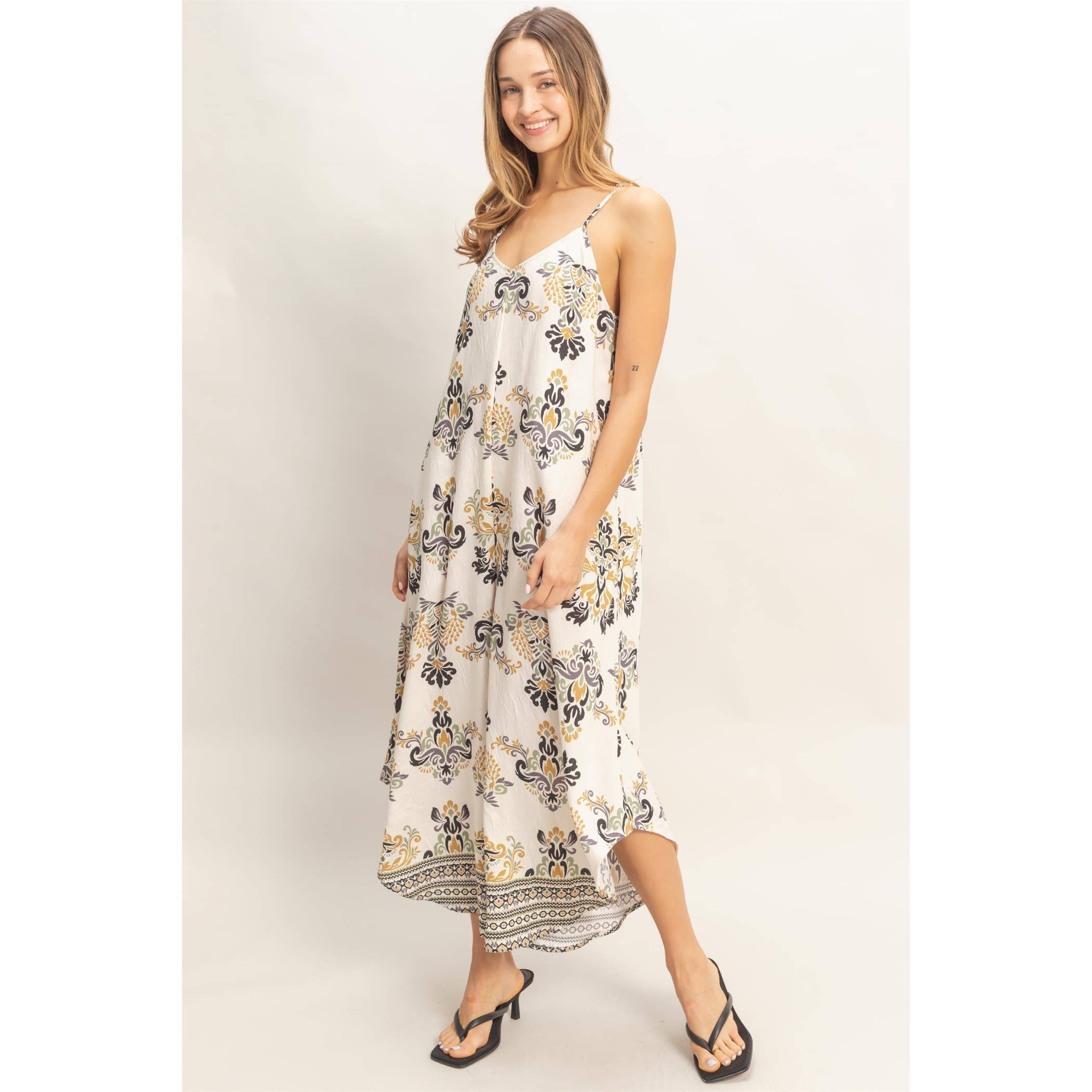 Costal Daydream Jumpsuit - 2 Prints - Blush & Cactus