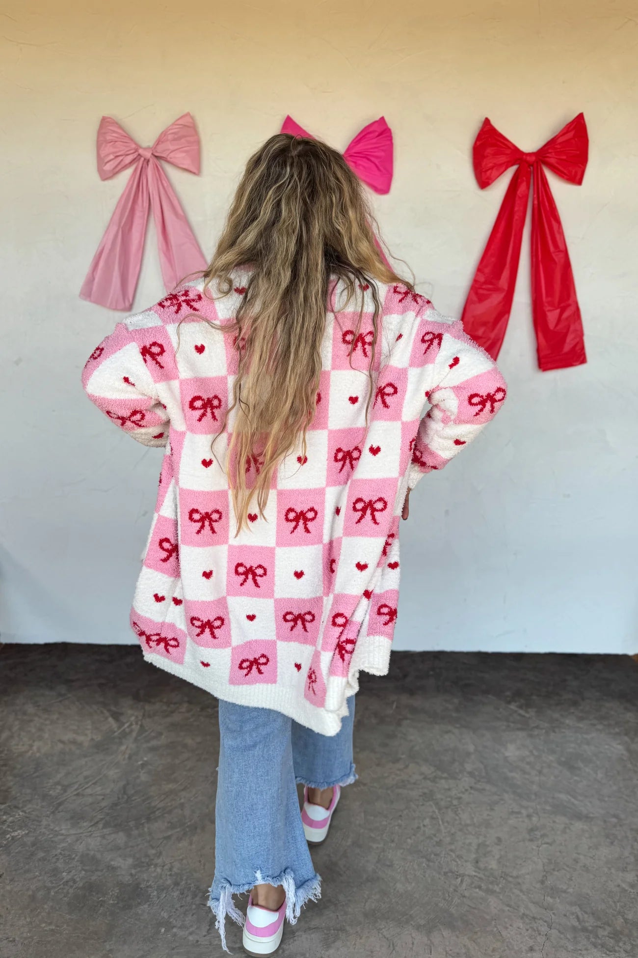 **PREORDER** ARRIVES EARLY JANUARY 🩷❤️VALENTINES CLOUD CARDIGAN - Blush & Cactus