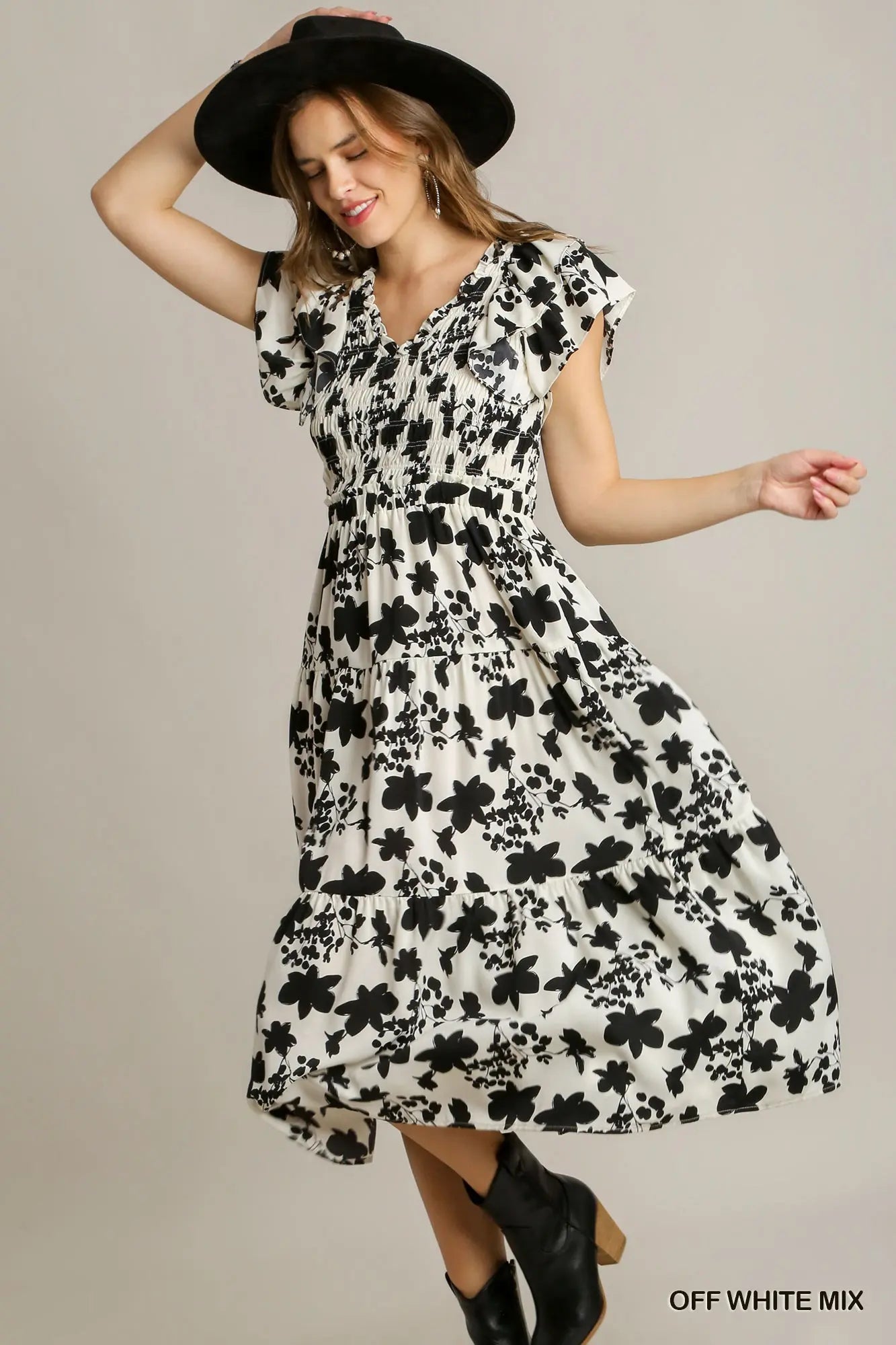 Ivory Noir Muse Dress - Blush & Cactus