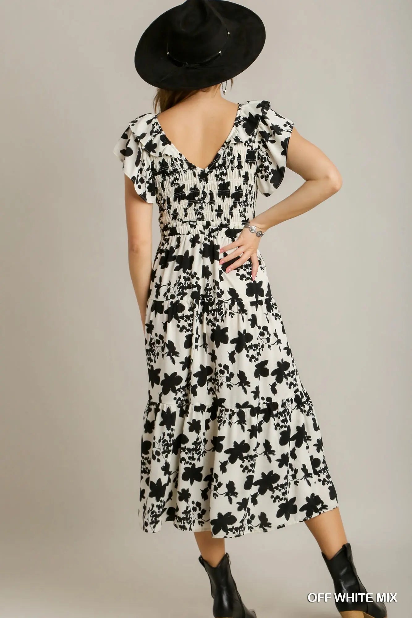 Ivory Noir Muse Dress - Blush & Cactus