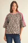 Scallop Edge Detail Casual Leopard Top