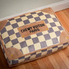 Checker Chewy Vuiton Bed Soft, Washable Dog Bed