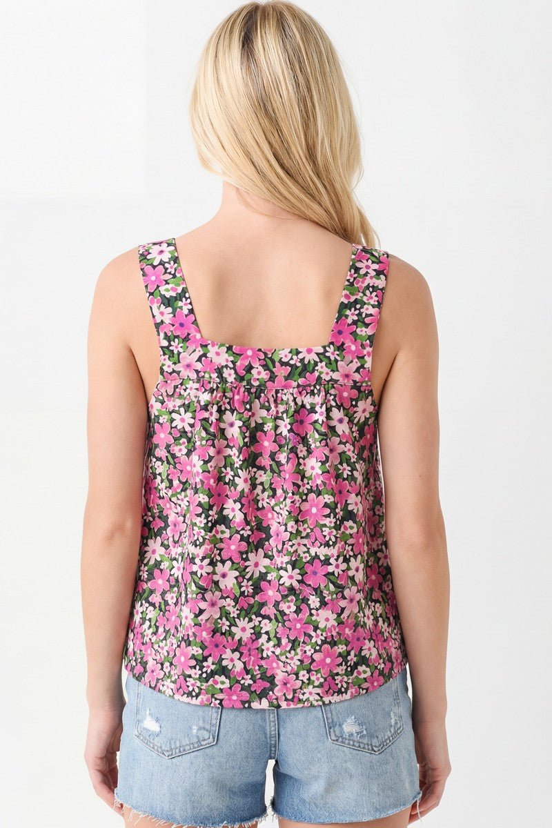 Pink Blooming Beauty Tank - Blush & Cactus
