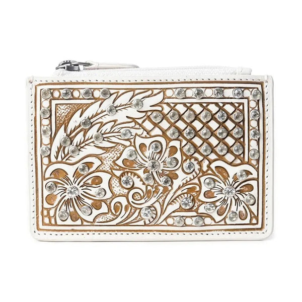 Sparkling Desert Moon Credit Card Holder in Chocolate White - Blush & Cactus