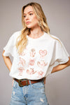 Blue B Cotton Jersey Western Graphic Print Tee