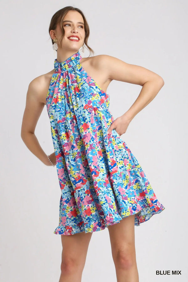 Blue Meadow Bloom Dress - Blush & Cactus