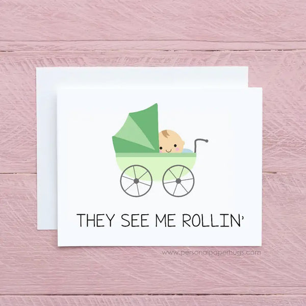 Funny Gender Neutral Welcome New Baby Cute Card For Baby Shower