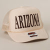 ARIZONA Text Printed Mesh Back Foam Trucker Hat